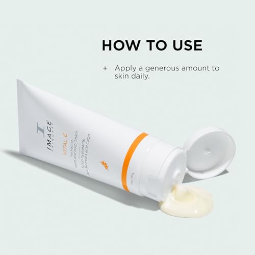 IMAGE Skincare, VITAL C Hydrating Hand and Body Lotion, Brightening and Moisturizing with Vitamin C, Shea Butter and Hyaluronic Acid, 6 oz