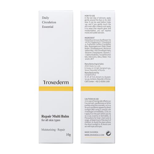 Repair Multi Stick ? Portable Korean Skincare Stick with Shea Butter, Sunflower Seed Oil, Troxerutin & Adenosine, Moisturizing Care for On-the-Go Use, 0.35oz (10g)