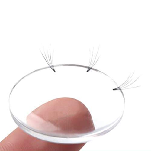 Beaupretty Transparent Round Silicone Eyelash Extension Pads 10Pcs Reusable Lash Pallet Grafting Tools for Beauty Salon Makeup