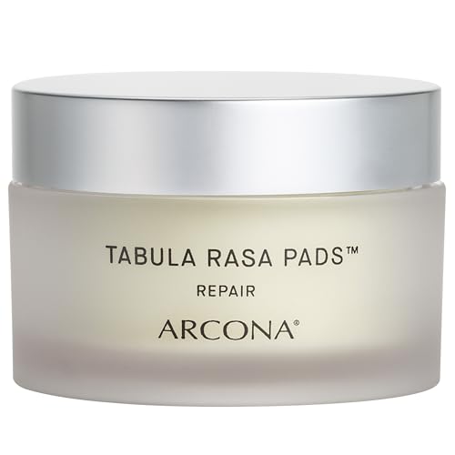 ARCONA Tabula Rasa Pads - 2% BHA AHA Liquid Exfoliant, Ingrown Hair Treatment. Clarifies, Exfoliates, and Soothes. Cruelty Free. Made In The USA, 45 Pre-Soaked Cotton Rounds.