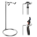 Linkidea Stainless Steel Safety Razor Stand, Polished Chrome Travel Shaving Razor Holder Compatible with Long Handle Safety Razor, Fusion 5 (Silver)