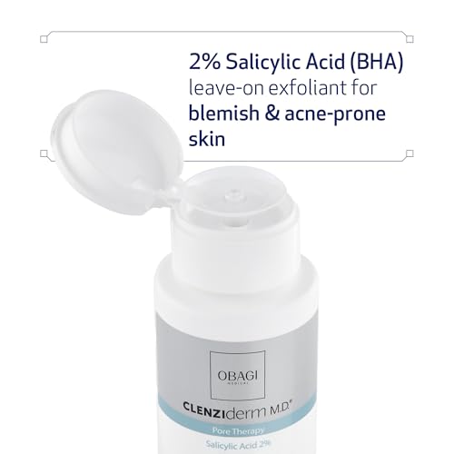Obagi CLENZIderm M.D. Pore Therapy Exfoliating BHA Toner - Unclogs Pores with 2% Salicylic Acid Acne Treatment ? 5 oz