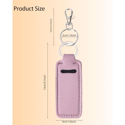 Chapsticks Holder Keychain for Lipstick, Lip Balm Lip Gloss Holder Stocking Stuffers for Women (Mixed, 12pcs)