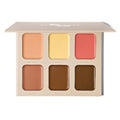 mollensiuer Bamboo Empty Eye Shadow Case Box Double Grid Magnetic Eyeshadow Makeup Palette Cosmetics Organizer Container with Makeup Brush and Aluminum Palette Pans for Eye Shadow, Blush, Powder