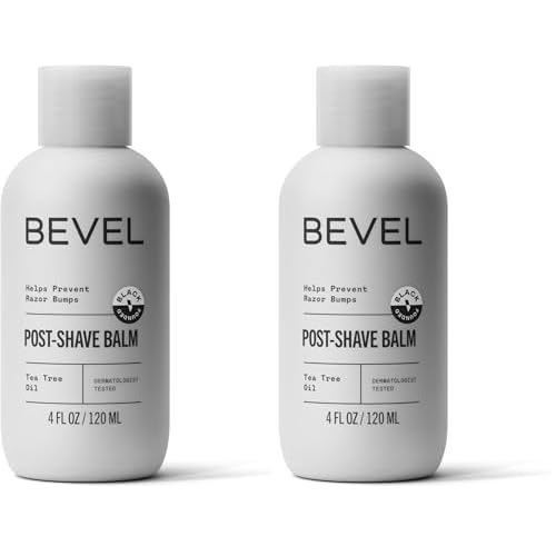 Bevel After Shave Balm for Men with Shea Butter and Jojoba Oil, Soothes and Cools Skin to Help Prevent Ingrown Hairs and Razor Bumps, 4 Fl Oz (Packaging May Vary) (Pack of 2)