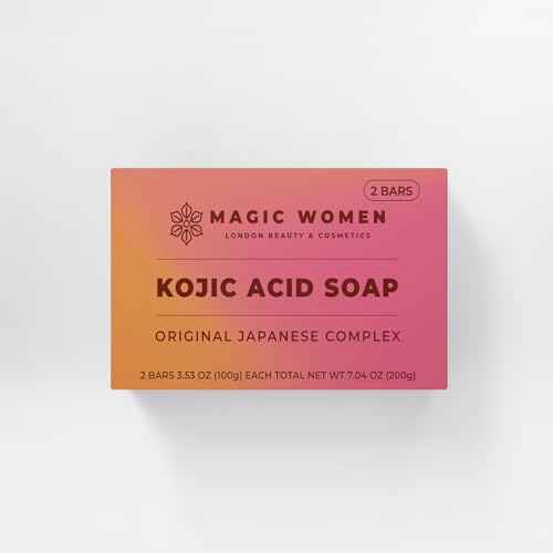 Kojic Acid Soap Dark Spot Remover ? 2 Bar (3.5 oz Each) with Vitamin C, Retinol, Turmeric, Natural Skin Brightening