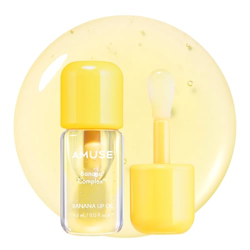 Amuse Seoul Banana Lip Oil (02 Banana) ? Skincare-Infused Hydrating Vegan Lip Oil, Lightweight Non-Sticky Glossy Finish, with Peptide & Rice-Based PDRN