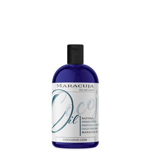 Dr Joe Lab Maracuja - Passion Fruit Seed Oil - Pure Partially Filtered Carrier Oil for Face Skin Lips Body Hair Natural Extra Virgin Moisturizer DIY Soaps Cream - Cocojojo (8 oz)