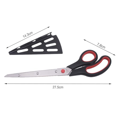 Pizza Scissors, Non-Stick Pizza Scissors with Firm Grip Base, Stainless Steel Pizza Scissor Cutter, Food Grade Pizza Cutter, Food Slicer & Pizza Server, Durable, Safe & Mess Free