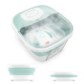 HoMedics Smart Space Elite Footbath with Heat Boost, Collapsible, Invigorating Bubble Massage, 3 Pedicure Attachments, Safe to Use Bath Salts, Patented Safety-Lock System, Ergonomic