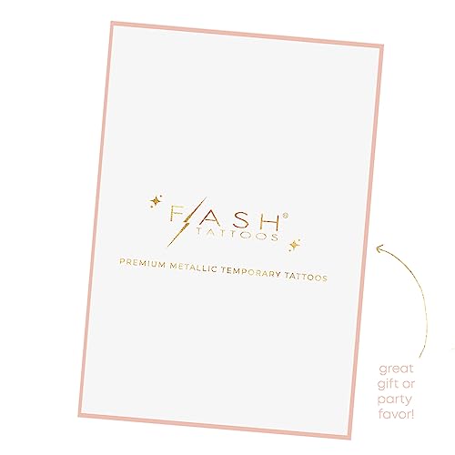 WINTER WONDERLAND VARIETY SET from FlashTattoos features 25 assorted holiday-inspired premium waterproof metallic gold & silver jewelry temporary foil party tattoos - Party Supplies
