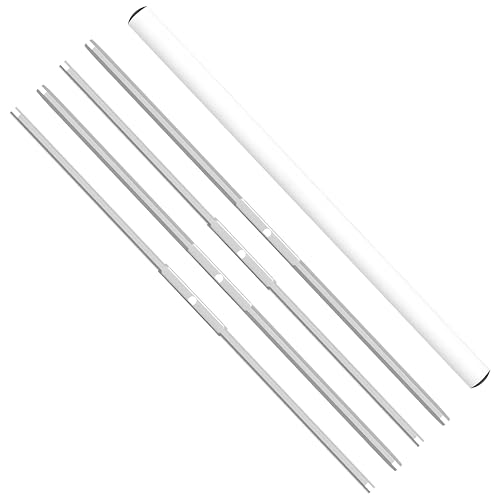 Simple Deluxe 4-Pack 16 inch Bowl Leaf Trimmer Blades Replacement Stainless Spin Clean Cut Include 2 Serrated 2 Straight Blades, Actual Length 13.4 Inches