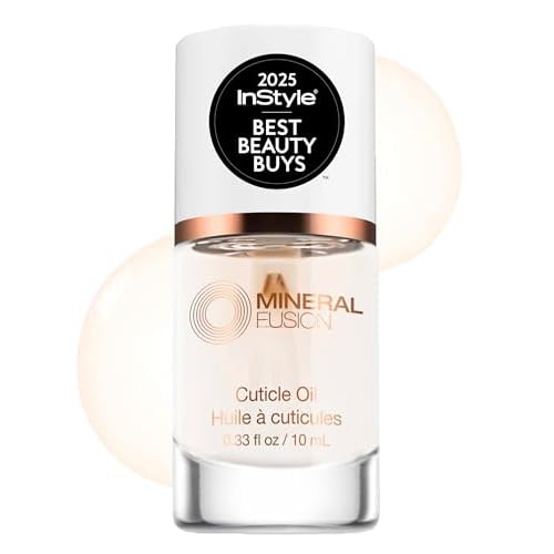 Mineral Fusion Cuticle Oil Nail Treatment - Natural Moisturizer with Vitamin E and Sweet Almond Oil - Softens & Protects Cuticles - Vegan, 99% Naturally Derived Formula - 0.33 oz