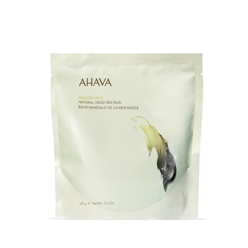 AHAVA Natural Dead Sea Mud for Body - Exclusive Black, Creamy Dead Sea Mud to Purifiy, Soften & Refine Skin, Soothes Discomfort, Enriched with Potent Minerals of Dead Sea blend Osmoter, 13.6 Oz
