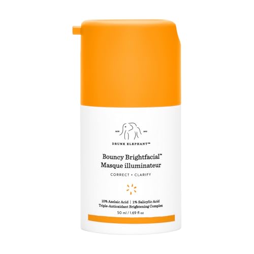 Drunk Elephant Bouncy Brightfacial - 50 ml/1.69 fl oz - Illuminating Face Mask - Clean Clinical Skincare - Cruelty-Free - Dermatologist-Tested - Free of Essential Oils, Silicones, and Fragrance