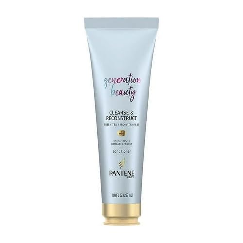 Pantene Pro-V Generation Beauty Cleanse & Reconstruct Conditioner for Greasy Roots & Damaged Lengths, 8.0 Fl. Oz., White