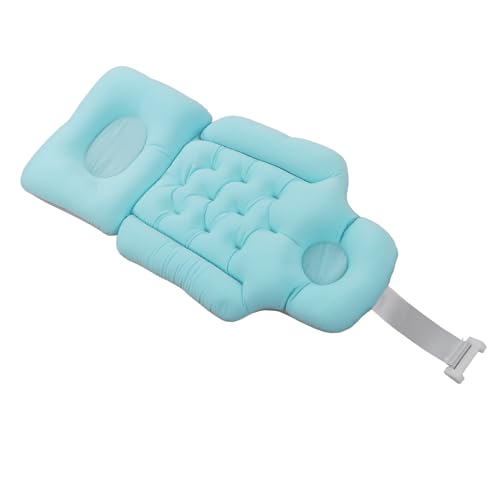 Adult Bath Pillow, Foldable Neck Support EPS Full Body Bath Pillow High Elasticity Quick Drying for Home Use (Blue)