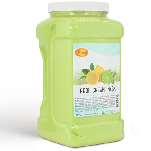 SPA REDI - Body and Foot Cream Mask, Lemon, 128 Oz - Pedicure Massage for Tired Feet and Body, Hydrating, Fresh Skin - Infused with Hyaluronic Acid, Amino Acids, Panthenol, Comfrey Extract