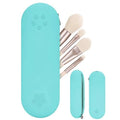 Travel Makeup Brush Holder, Silicone makeup brush bag with Zipper, Portable Makeup Brush Pouch Cosmetic Bag, Large Makeup Brush Travel Case for Daily Work or Gift