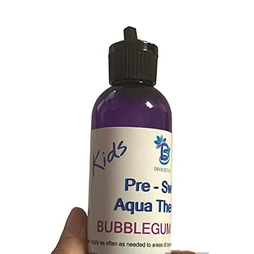 Diva Stuff Kids Pre-Swim Aqua Therapy Chlorine Neutralizing Body Moisturizing Lotion for Swimmers, Protects Skin from Chlorine & Salt Water, 4 oz - Made in the USA, Bubblegum Scent