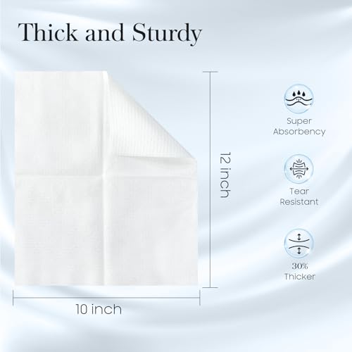 2 Pack of 50 count XL Disposable Face Towels 10¡± x 12¡±, 100% Viscose Fibre, Soft & Skin Friendly Face Towelettes Disposable, Facial Tissue Wipes for Women Cleansing