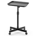 Back-Saving Salon Tray on Wheels, Adjustable Height (25-36inch) Rolling Cart for Hair Stylists, Tattoo Artists, Lash Techs?Spa Clinic Home Salon Trolley (36inch-Black, 12.3¡¿16inch)