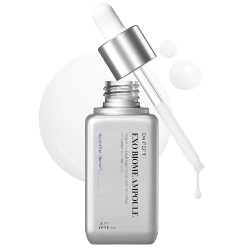 DR.PEPTI Exo Biome Ampoule - Korean Face Serum with Microbiome Fermented Galactomyces Lactobacillus Peptides Niacinamide Firming Elastic Thread Formula for Dull Aging Skin, 1.69 fl.oz.