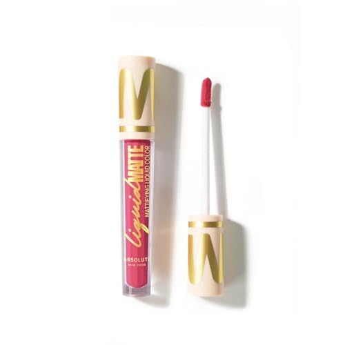 Absolute New York Matte Liquid Lipstick, Lightweight Full Coverage, Long Wear Transfer and Waterproof Lipstick (MLAM60 Electric Pink, .085 fl oz)