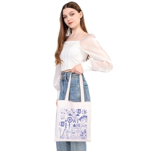 MEIKIUP Owl Inspired Gift Owl Characters Makeup Bag Tote Bag Hexside Magic Gift (owl tote bag)