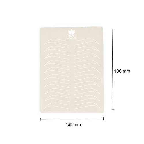 Microblading Practice Skin ? 5 Sheets ? European Shaped Eyebrow Designs for Cosmetic Tattooing