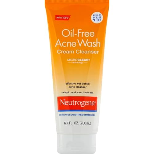 Neutrogena Oil-Free Acne Face Wash Cream Cleanser, 2% Salicylic Acid Acne Treatment, Daily Facial Cleanser for Acne-Prone Skin, 6.7 fl. oz (Pack of 2)