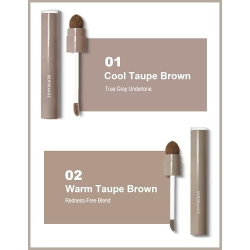 Cool Toned Liquid Contour Stick£¬Grey Nose Contour with Brush for Fair Pale Light Olive Skin,Long Lasting Cream Bronzer Gray, Blendable Lightweight Contouring Makeup Vegan & Cruelty-Free#01