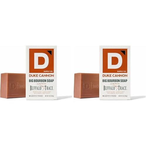 Duke Cannon Supply Co. Extra Large Bar Soap - Men's Natural Bar Soap With A Masculine Scent - Big American Bourbon USA-Made Soap - All Skin Types - Hydrating Big Brick of Soap - Bourbon,10 oz