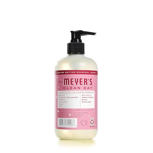 Mrs. Meyer's Clean Day Liquid Hand Soap, Hand Wash Made with Essential Oils, Peppermint Scent, 370 ml Soap Pump Bottle