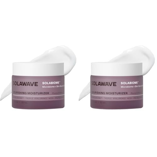 Solawave Probiotic Korean Cloud Cream Moisturizer with Peptides & Hyaluronic Acid | Solabiome Prebiotic Barrier Boosting Complex ? Skincare for Aging & Dryness, 1.7 Oz. (Pack of 2)