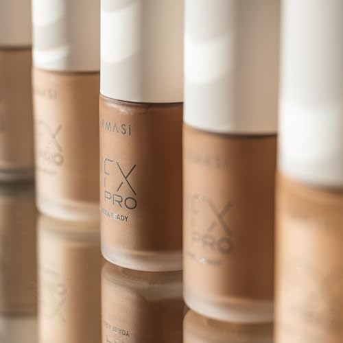 FARMASi VFX Pro Camera-Ready Liquid Foundation, Full Coverage Matte Finish, Lightweight Long-Wear, Oil-Free with Pore-Refining Sea-Water Formula, Non-Oxidizing Finish, 1 Fl Oz, 12 Natural Beige