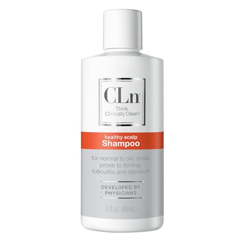 CLn Shampoo with Salicylic Acid ? 3 fl oz, Clarifying Anti Dandruff Shampoo for Oily Hair, Itchy or Flaky Scalp Prone to Dandruff, Folliculitis & Seborrheic Dermatitis, Hypoallergenic Formula