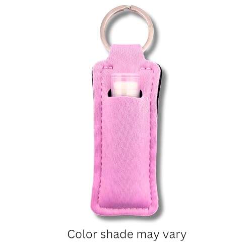TINY SEED Gift Set: Variety 4-Pack Lip Balm: Strawberry Ice Pop, Pink Lemonade, Peaches & Cream, Sweet Watermelon. Limited Edition I Love Summer Collection. Includes Lip Balm Holder Keychain (Pink)