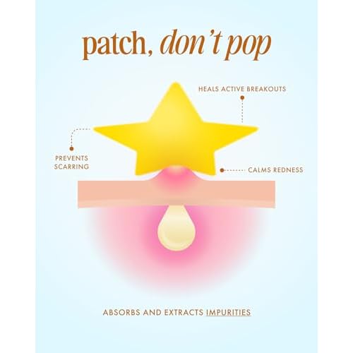 Truly Beauty Our Stars Blemish Patches | Star-Shaped Hydrocolloid Acne Stickers with Tea Tree & Glycolic Acid | Extracts Impurities & Fights Breakouts | Cute Spot Covers (36 Ct)