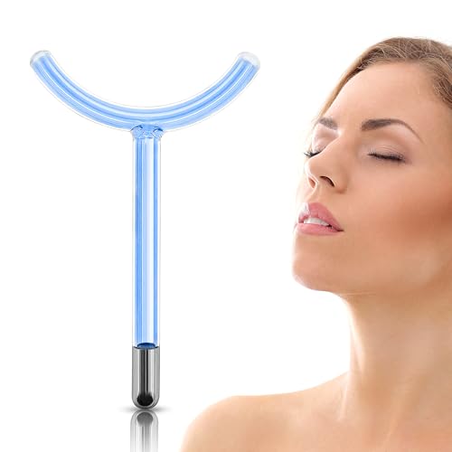 Electrode Wand Glass Tube Handheld Spare Parts for Hi Frequency Instrument Elitzia ETHB01 (Blue Y Shape)