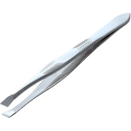 Silver Tone Stainless Steel Long Tweezers for Eyebrows Hair Removal Tweezers,Shave and Hair Removal (3.5 Inches)