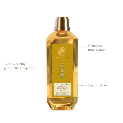 Forest Essentials Organic Cold Pressed Virgin Almond Oil - 200ml