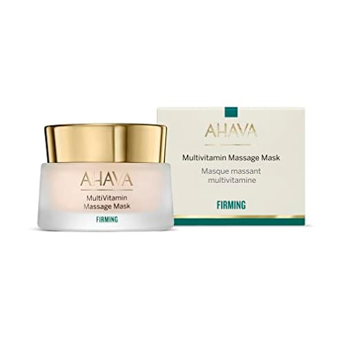 AHAVA Firming MultiVitamin Massage Mask - Enhances Firmness, Luminosity & Radiance, Enriched with Antiaging Vitamin C, Pro B5, B3, D & Exclusive Osmoter, Blend of Dead Sea Minerals, 1.7 Fl.Oz