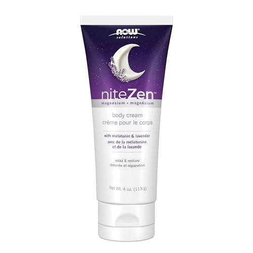 NOW Solutions, niteZen¢â, Magnesium body cream, with Melatonin and Lavender, 4 oz (113 g)