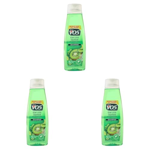 Alberto VO5 Kiwi Lime Squeeze Clarifying Shampoo - Moisturizing Shampoo with Clarifying Formula - 5 Vitamins and Oils - Fruity Kiwi Fragrance - 15 oz,(Pack of 3)