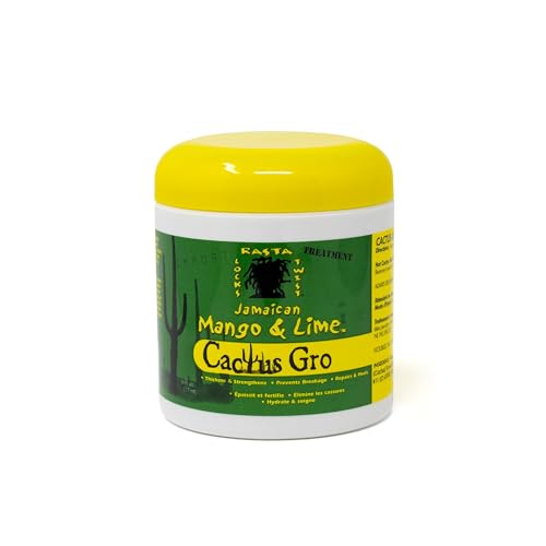 Jamaican Mango & Lime Cactus Gro ? Loc & Twist Strengthening & Thickening Hair Treatment ? Moisturizes, Repairs, and Prevents Breakage for Natural Hair ? 6 oz