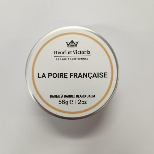 Beard Balm For Men - Moisturizing, Non-Greasy Beard Softener, Soothes Beard and Skin, Prevents Dryness, Flaking, Dandruff, Skin Irritation, Ingrown Hairs, Handmade Beard Balm - La Poire Fran?aise 56g