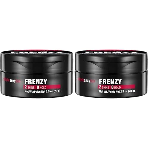 SexyHair Style Frenzy Matte Texturizing Paste,2.5 Oz | Fullness,Texture and Definition | Helps Create Bulk-| Semi-Matte,(Pack of 2)