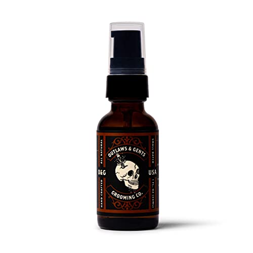 Outlaws & Gents Grooming Co. Clove and Orange Grooming Oil - All-Natural Beard and Hair Oil for Men - Moisturizes and Softens Hair, Reduces Itchiness and Flakiness