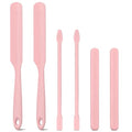 6Pcs Silicone Wax Applicator Set Non Stick Wax Spatulas Eyebrow Wax Stick Waxing Applicator Stir Sticks Hard Wax Scraper For Paint Crafts Salon Home